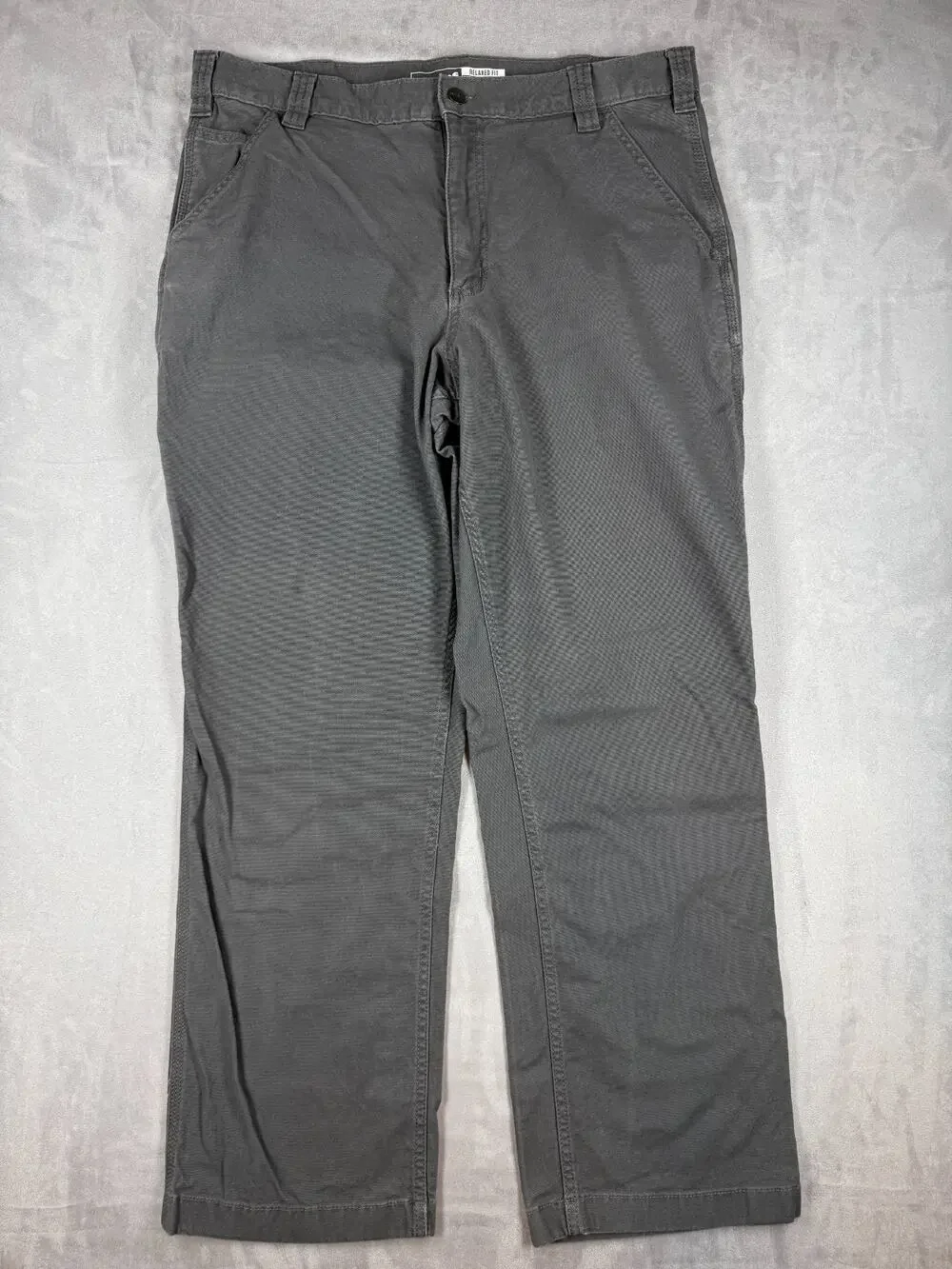 Carhartt Pants Men's 36x30 Gray Relaxed Fit Rugged Flex Rigby Work